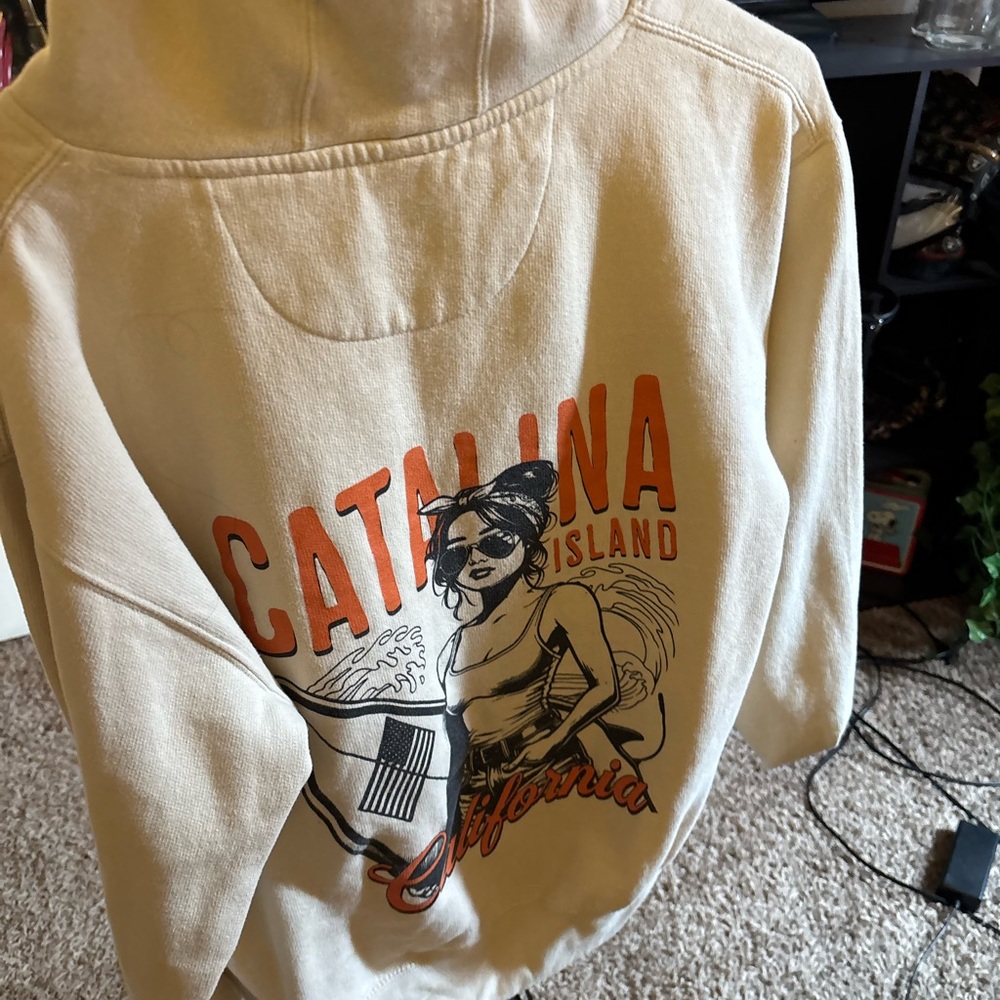 Catalina Cream Pullover Hoodie for Men - Picture 2 of 2